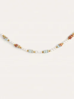 Collar Daylight Perlas Acero Baño Oro
