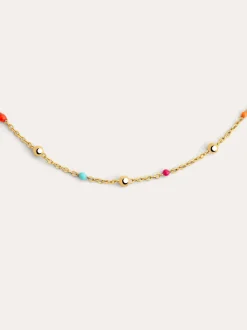 Collar Dots L Colors Enamel Acero Baño Oro