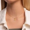 Collar Dots Plata Baño Oro
