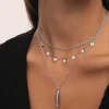 Collar Dots Turquoise Enamel Plata