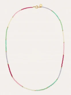 Collar Dye Dots Pastel Acero Baño Oro