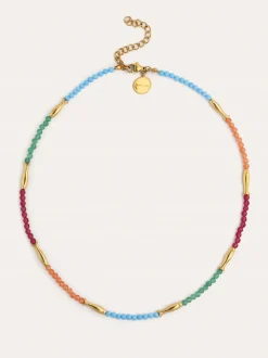 Collar Dye Peces Acero Baño Oro