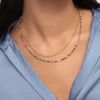 Collar Eloise Long Acero Baño Oro