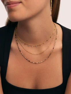 Collar Eloise Long Acero Baño Oro