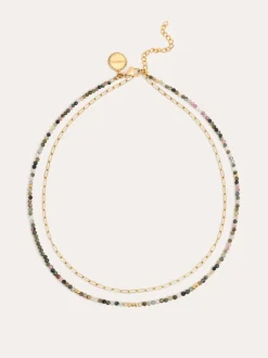 Collar Eloise Long Acero Baño Oro