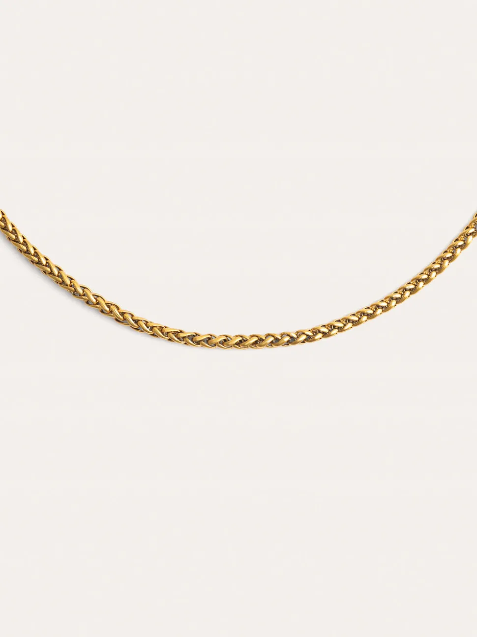 Collar Fine Disco Acero Baño Oro