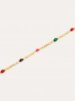 Collar Fine Enamel Miel Baño Oro