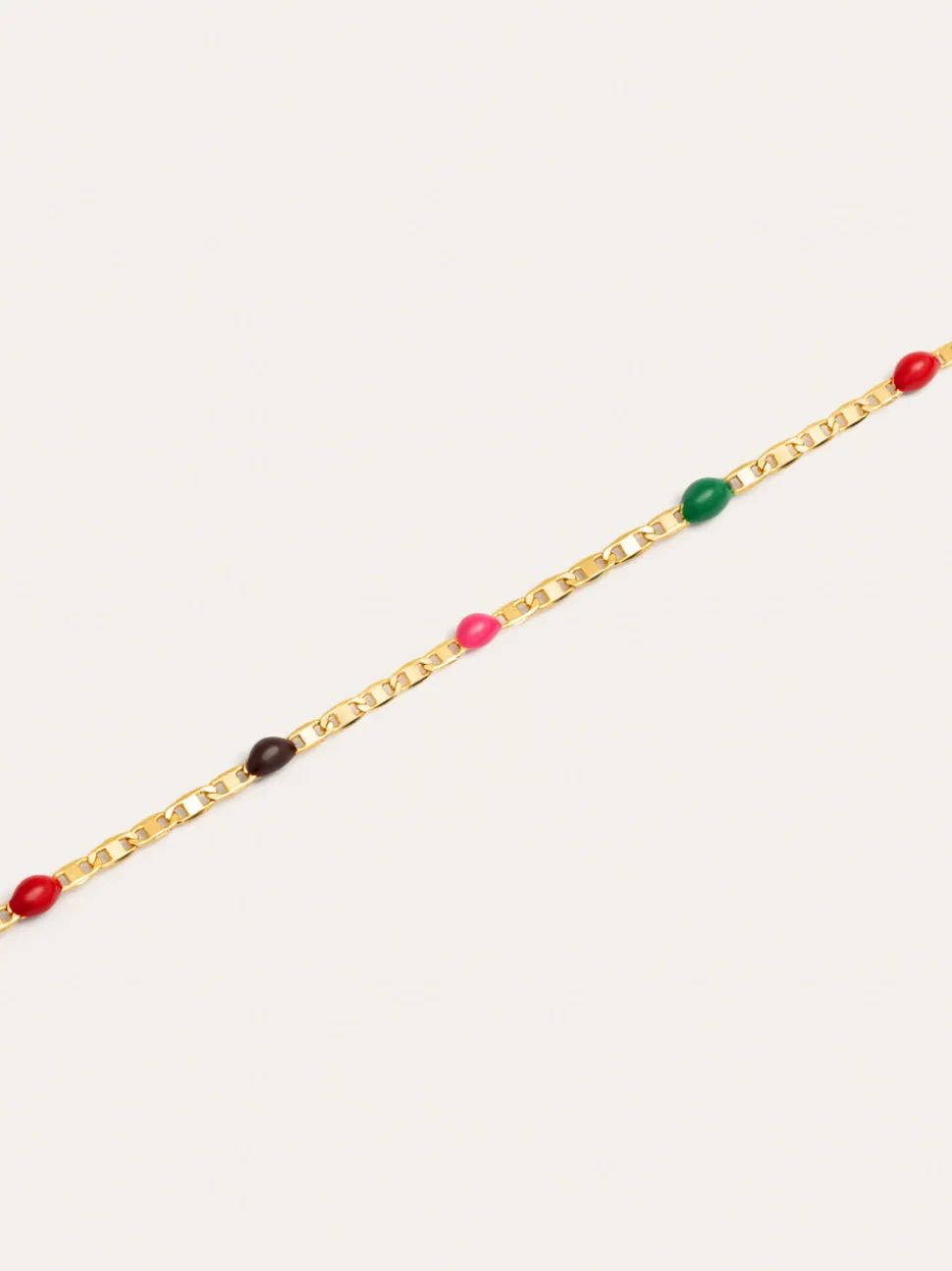 Collar Fine Enamel Miel Baño Oro