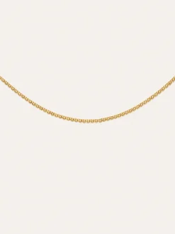 Collar Fine Tape Acero Baño Oro