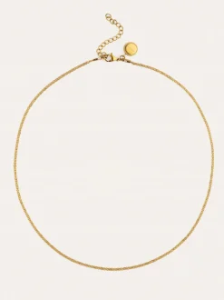 Collar Fine Tape Acero Baño Oro