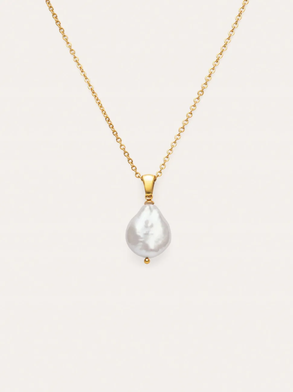 Collar Gala Perla Acero Baño Oro