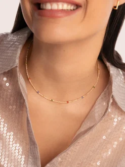 Collar Glam Acero Baño Oro