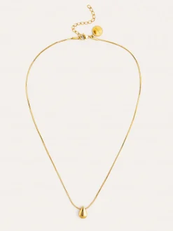 Collar Gota Drop Acero Baño Oro