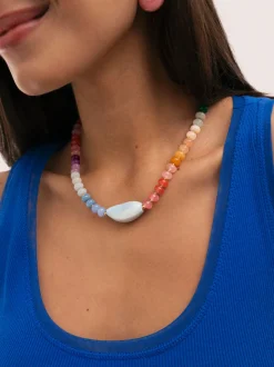 Collar Gummy Stones Acero Baño Oro