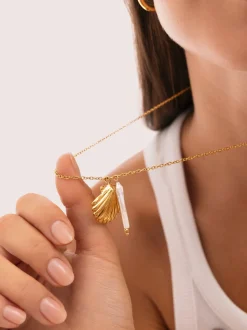 Collar Irida Acero Baño Oro