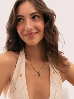Collar Leti Acero Baño Oro