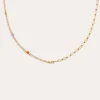 Collar Long Glam Acero Baño Oro