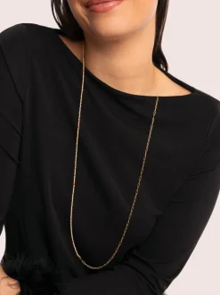 Collar Long Glam Acero Baño Oro