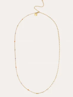 Collar Long Glam Acero Baño Oro