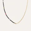 Collar Long Winter Glam Acero Baño Oro