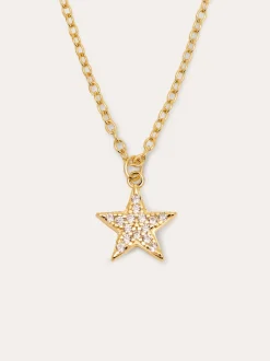 Collar Lyra Star Plata Baño Oro