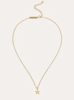 Collar Lyra Star Plata Baño Oro