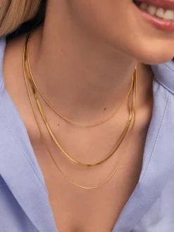 Collar Maat Acero Baño Oro