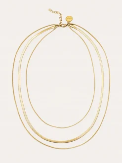 Collar Maat Acero Baño Oro