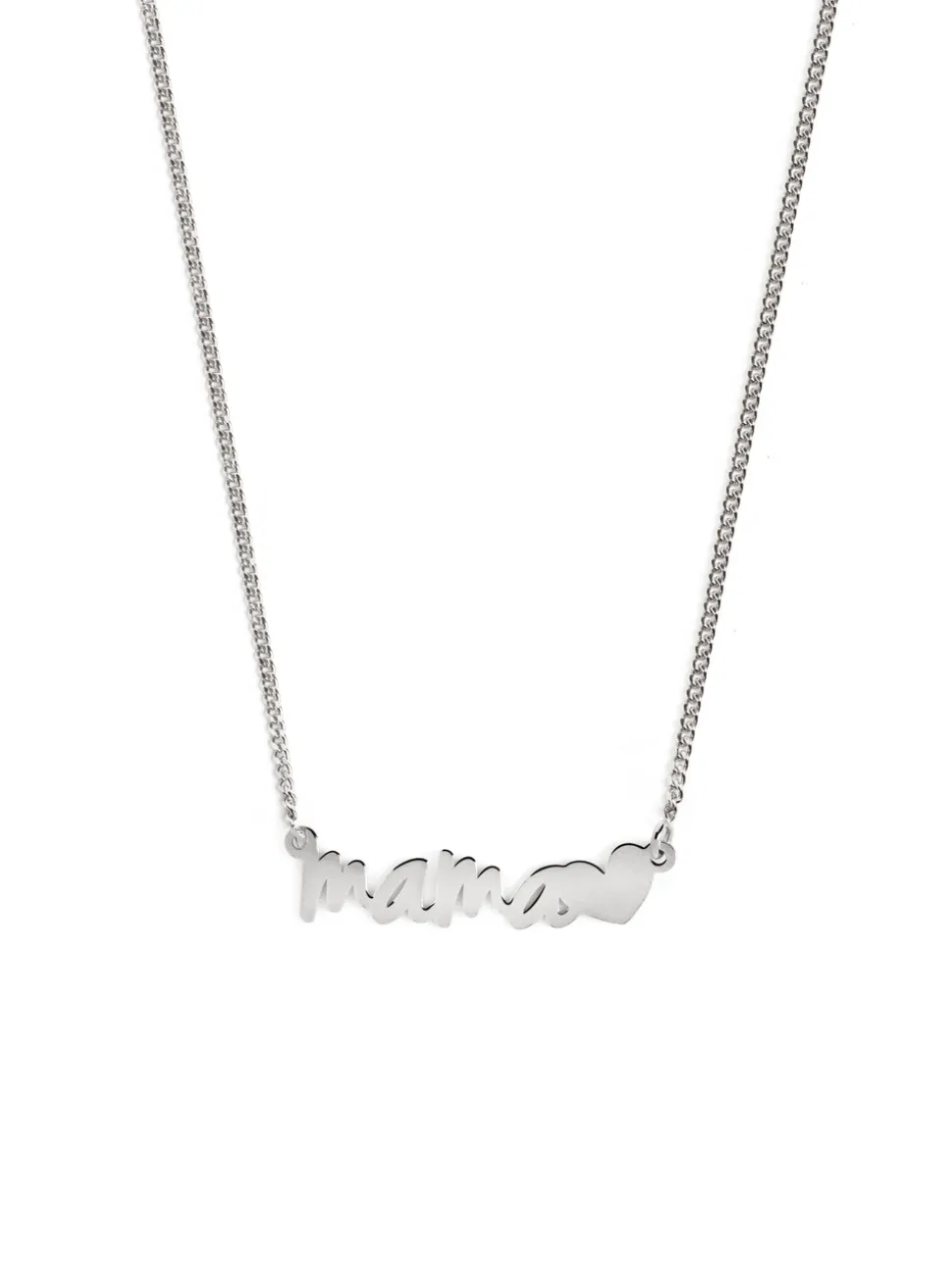 Collar Mamá Heart Plata