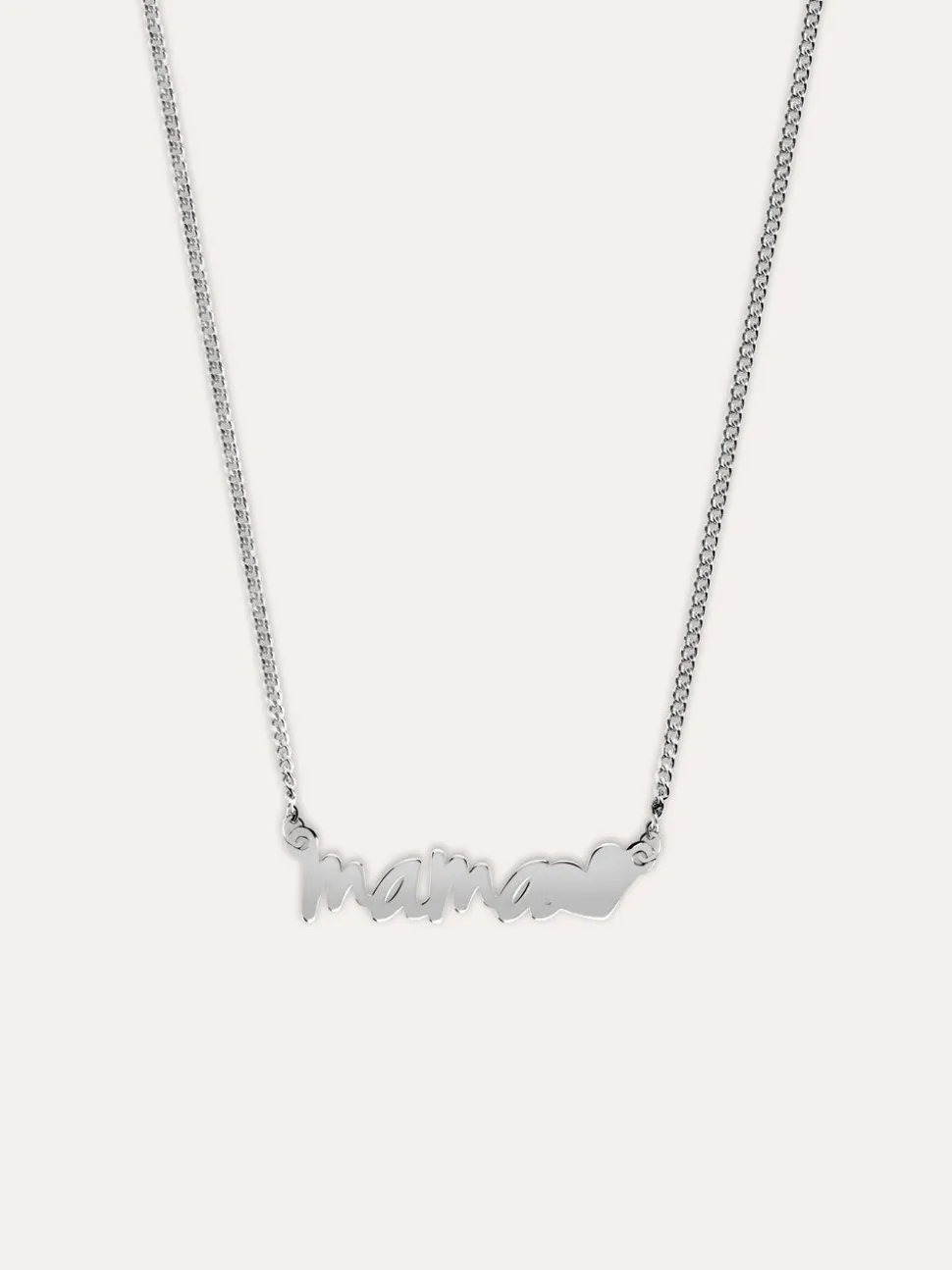 Collar Mamá Heart Plata