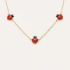 Collar Mariquita Baño Oro