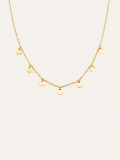 Collar Mini Moons Acero Baño Oro