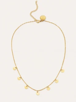 Collar Mini Moons Acero Baño Oro