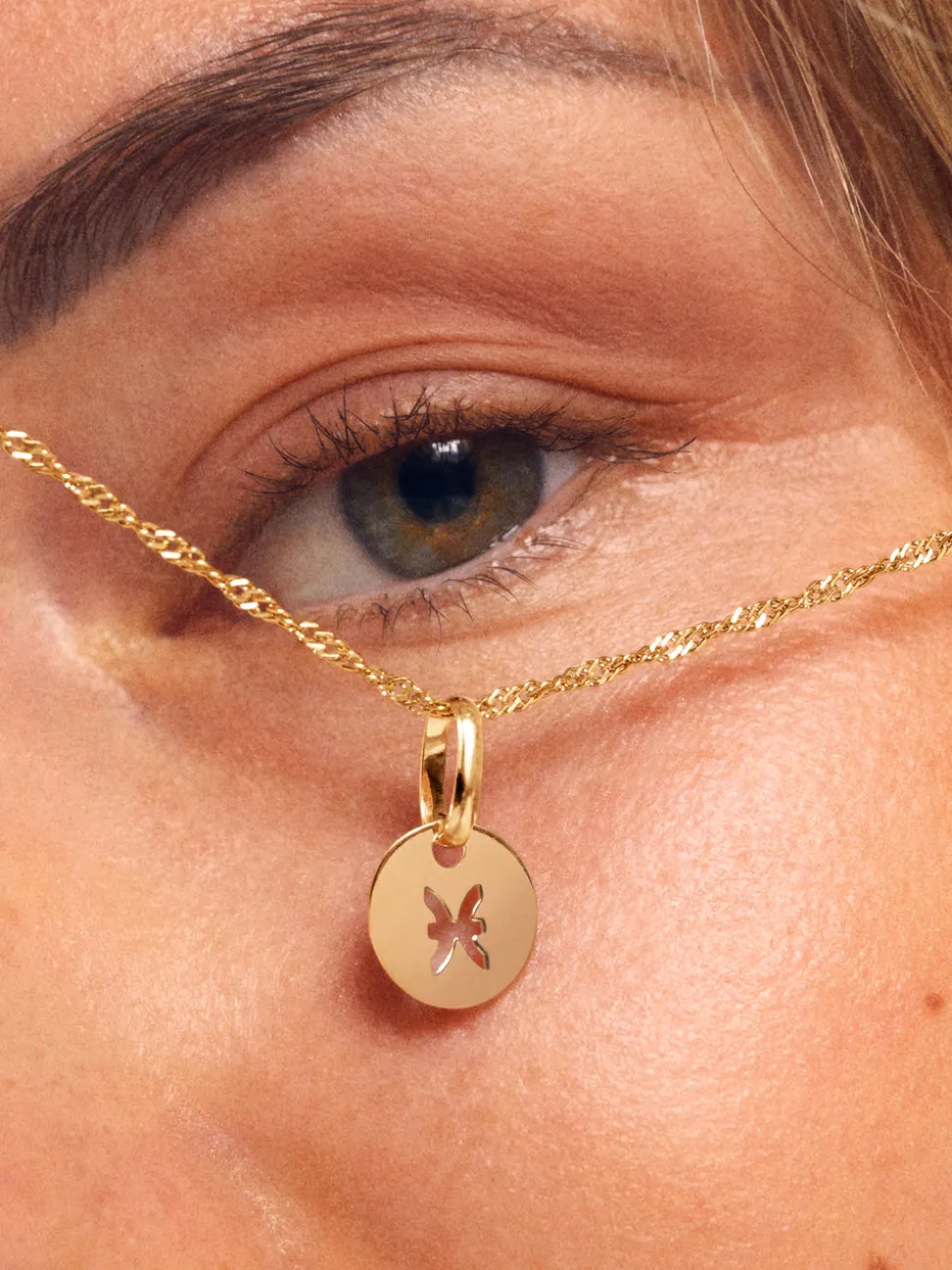 Collar Mini Twist Acero Baño Oro