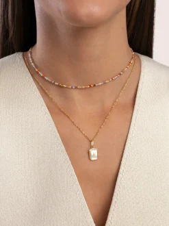 Collar Mini Twist Acero Baño Oro