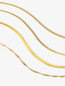 Collar Mini Twist Acero Baño Oro