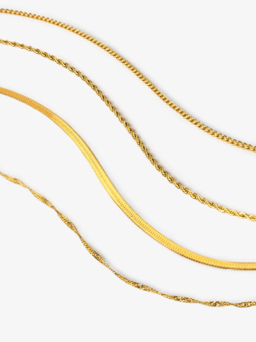 Collar Mini Twist Acero Baño Oro