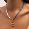 Collar Índigo Pearl Acero Baño Oro