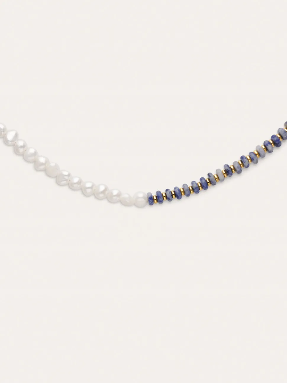 Collar Índigo Pearl Acero Baño Oro