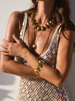 Collar Oceya Acero Baño Oro