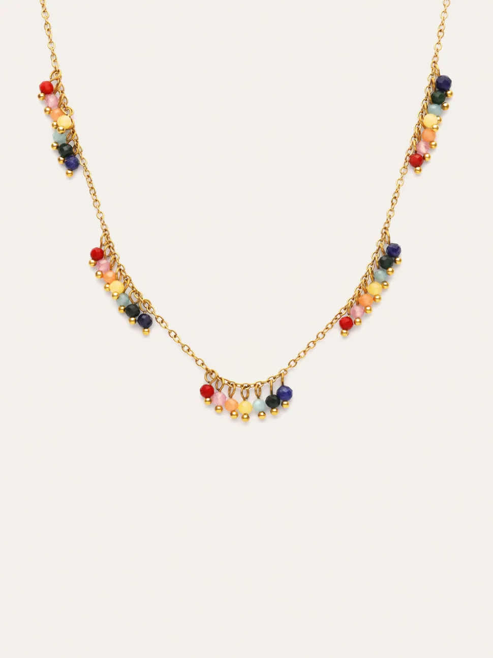 Collar Palmar Colors Acero Baño Oro