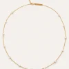Collar Pearl & Pearls Plata Baño Oro