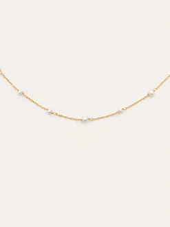 Collar Pearl & Pearls Plata Baño Oro