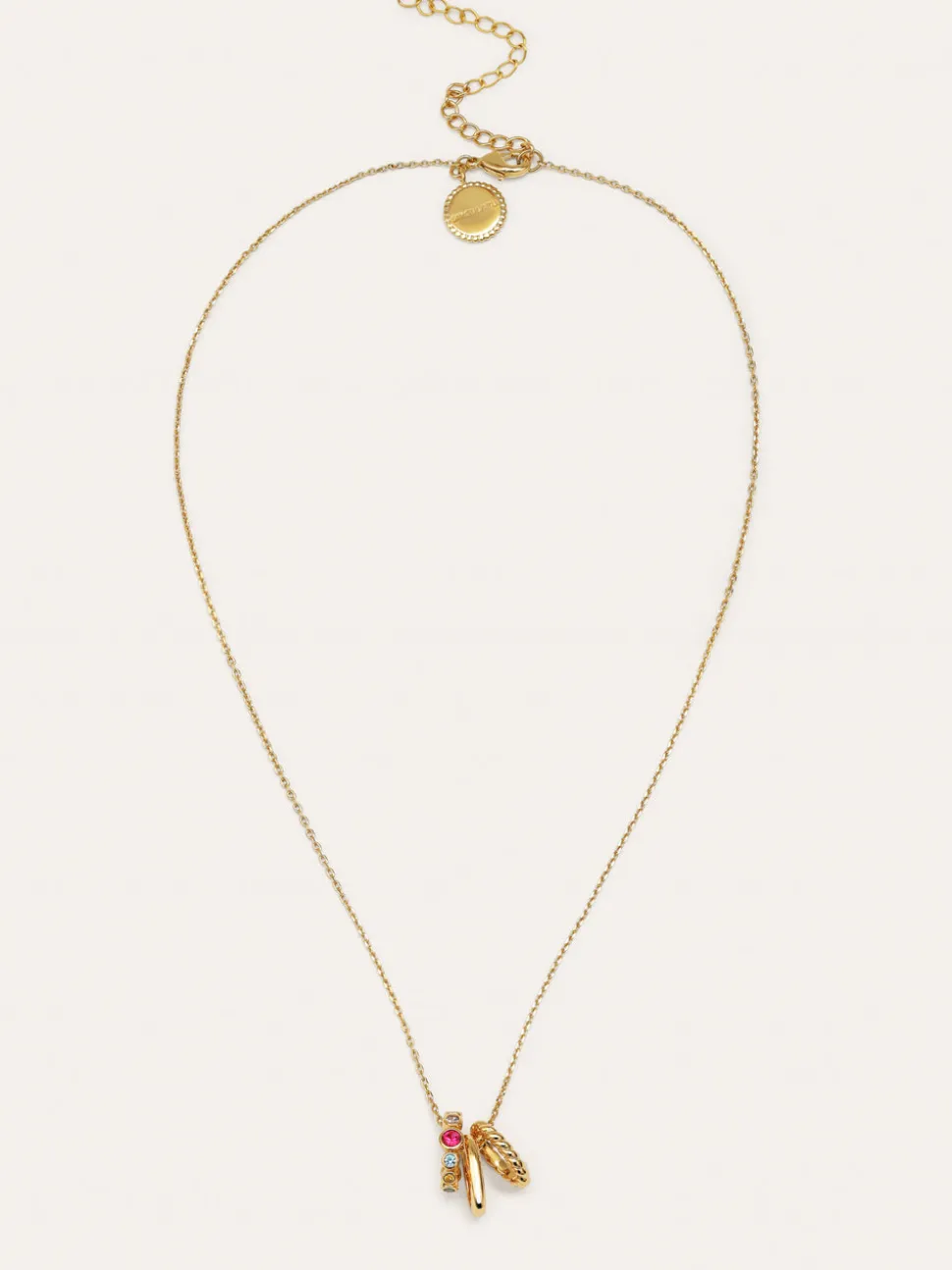 Collar Pebble Family Colors Baño Oro