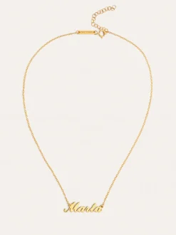 Collar Personalizado Carrie Plata Baño Oro
