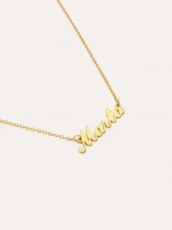 Collar Personalizado Carrie Plata Baño Oro