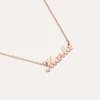 Collar Personalizado Carrie Plata Baño Oro Rosa
