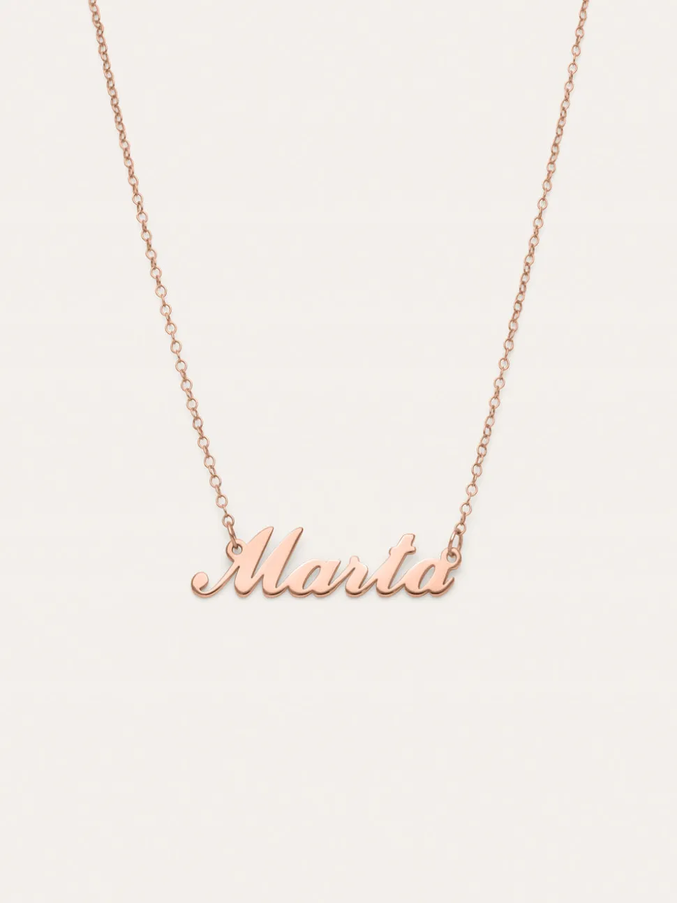 Collar Personalizado Carrie Plata Baño Oro Rosa