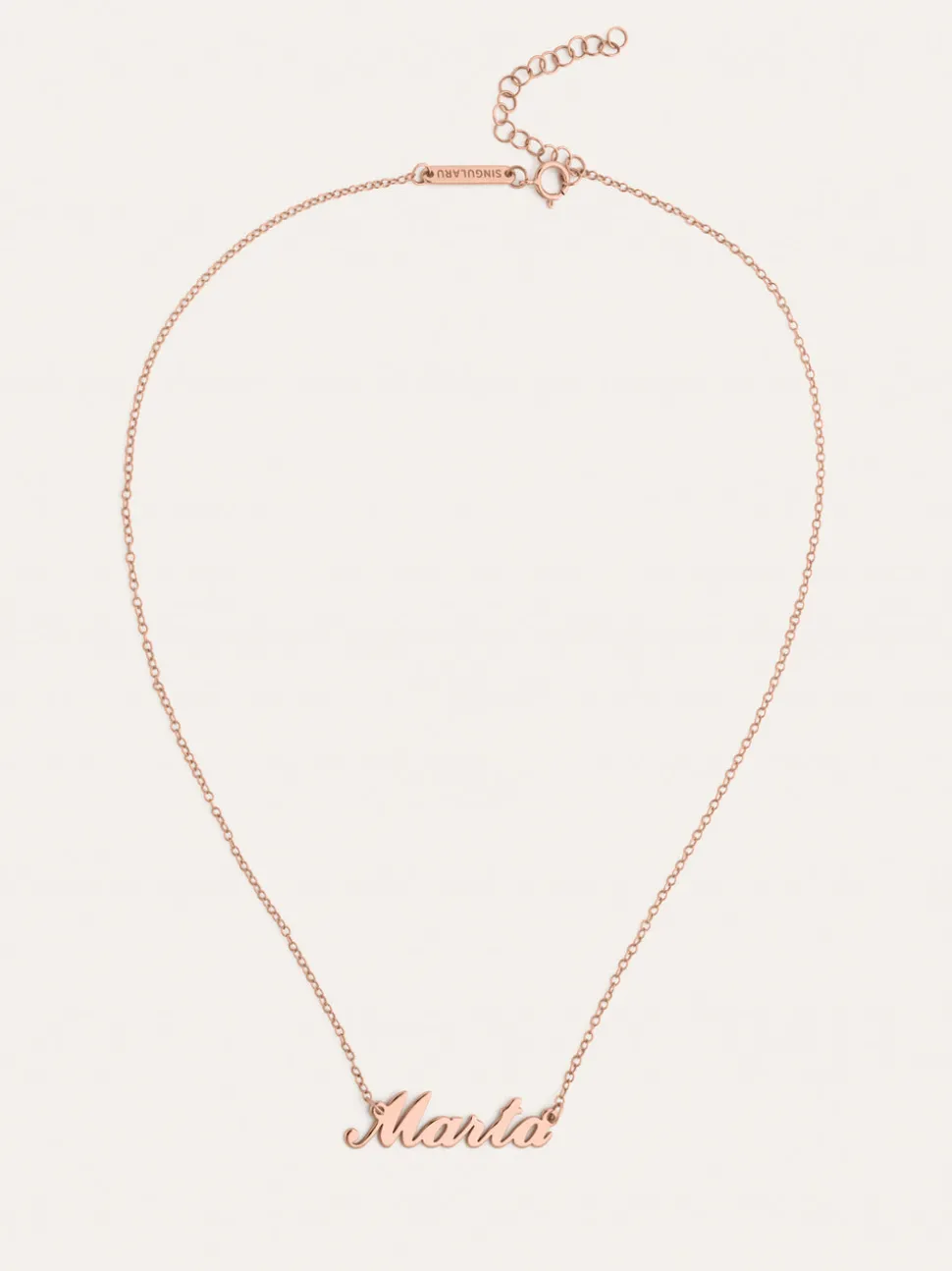 Collar Personalizado Carrie Plata Baño Oro Rosa