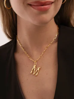 Collar Personalizado Chic Letter XL Acero Baño Oro